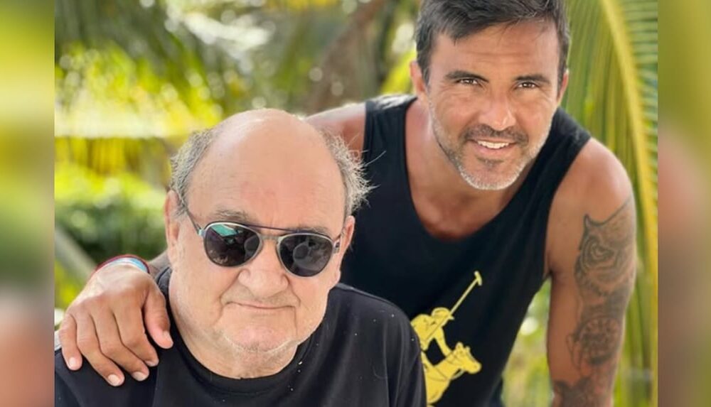 Fabián Cubero consternado por el fallecimiento de su padre Carlos.