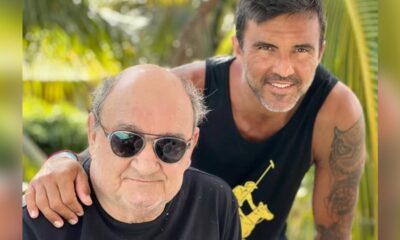 Fabián Cubero consternado por el fallecimiento de su padre Carlos.