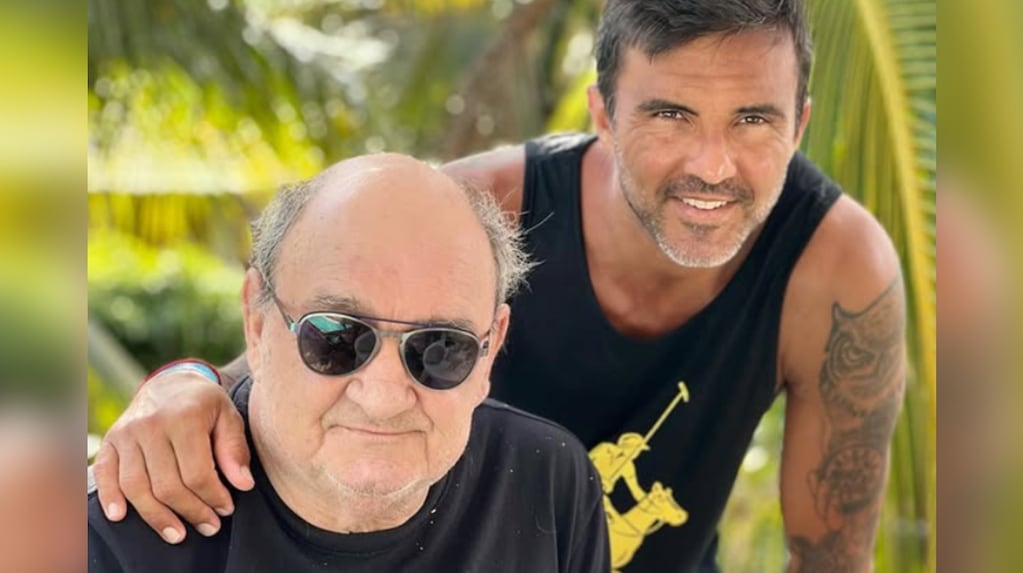 Fabián Cubero consternado por el fallecimiento de su padre Carlos.