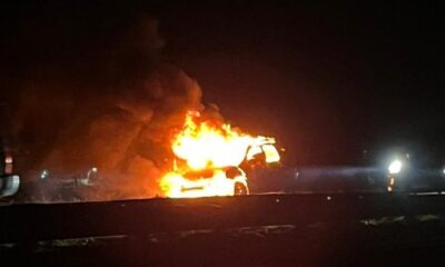 Gran incendio de una camioneta en Bahía Blanca: pérdidas totales sin heridos