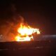 Gran incendio de una camioneta en Bahía Blanca: pérdidas totales sin heridos